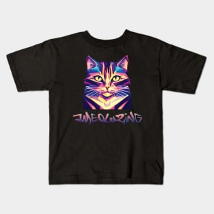 Ameowzing Cosmic Alien Cat Pun Kids T-Shirt